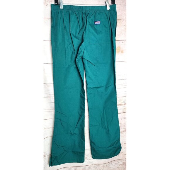 Green Cherokee XS Scrub Pants | Polyester Cotton Drawstring Medical Uniform - Picture 3 of 10